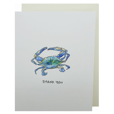 Thank You Blue Crab Note Card