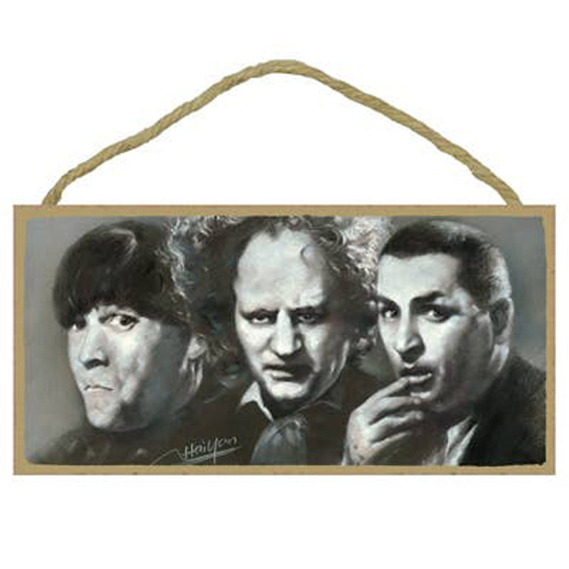 The Three Stooges Wood Sign
