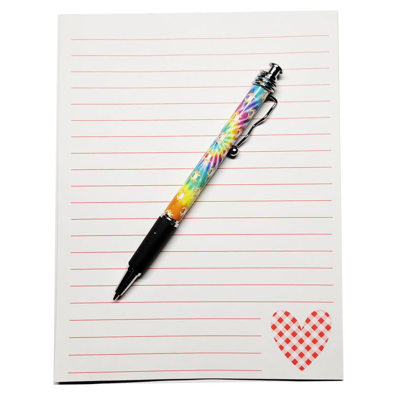 maryland crab tie dye pen on notepad