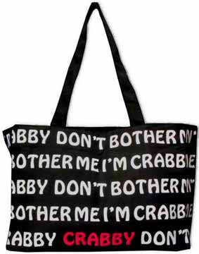 Don't Bother Me I'm Crabby Tote Bag by Robin Ruth