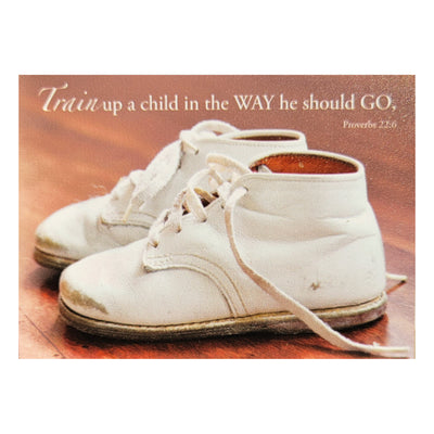 Baby Shoes Magnet - "Train up a child in the way he should go." - Proverbs 22:6