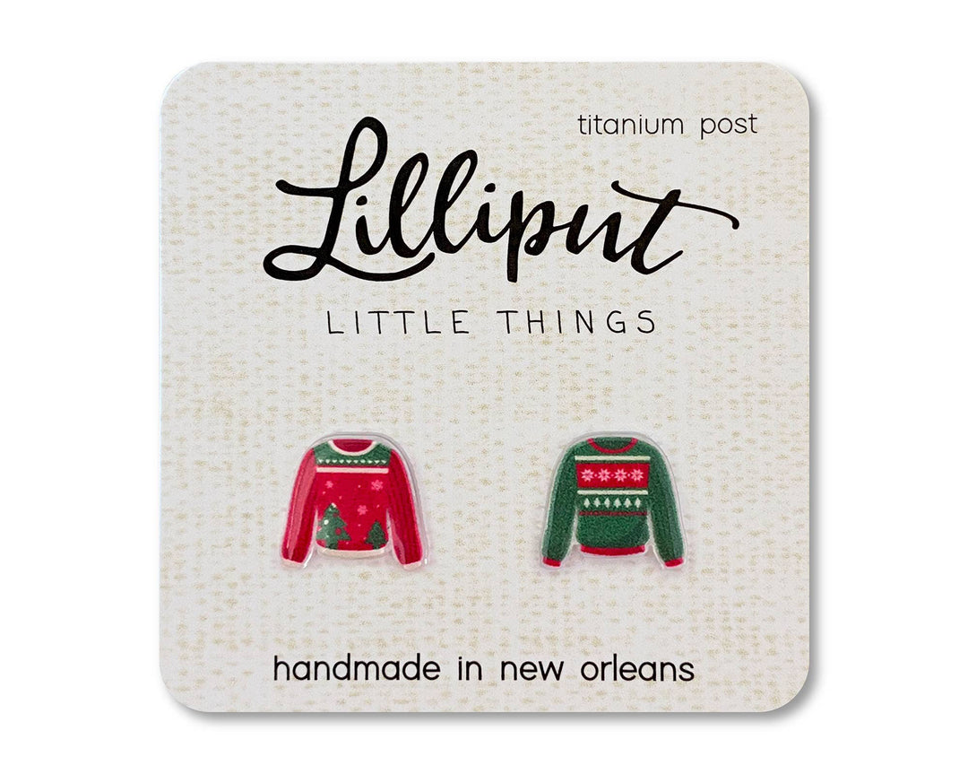 Ugly Christmas Sweater Lilliput Earrings