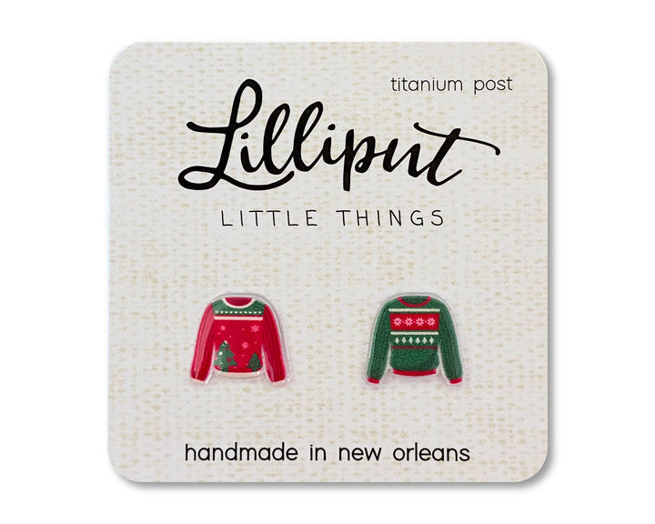 Ugly Christmas Sweater Lilliput Earrings