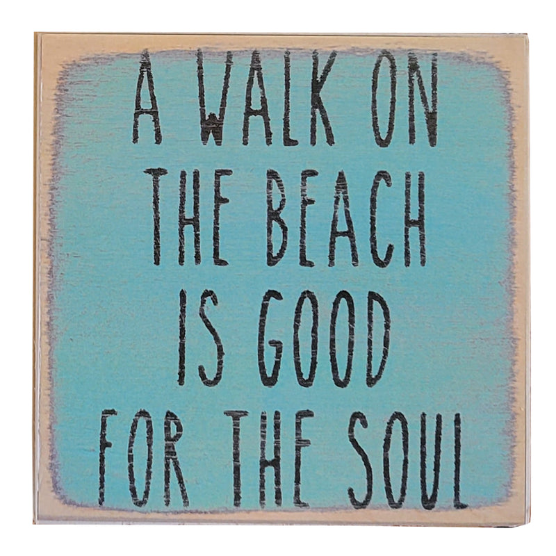 Print Block - A Walk On The Beach Is Good For The Soul