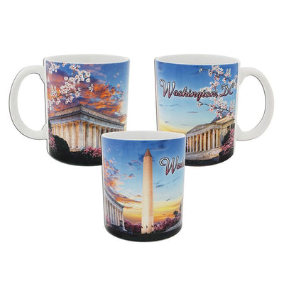 Washington DC Monuments & Cherry Blossoms Coffee Mug Multi