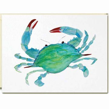 Watercolor Crab Note Card