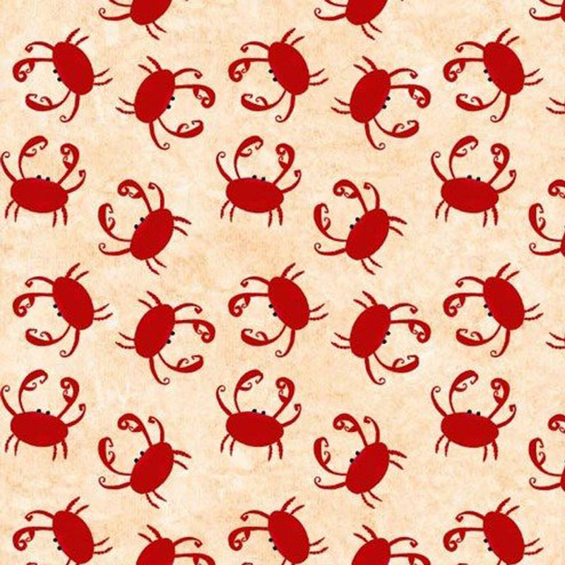 Potato Bag - Whimsical Red Crab (fabric sample)