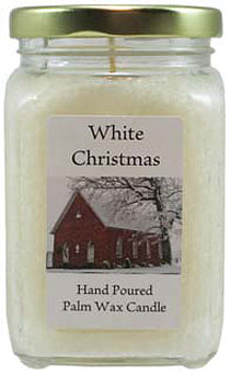 White Christmas Palm Wax Candle