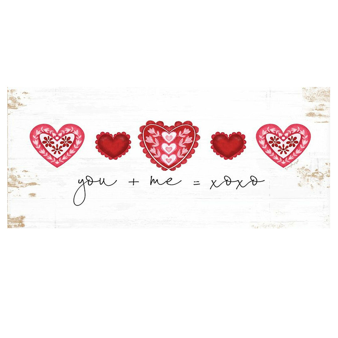 Print Block - You + me = xoxo (Hearts)