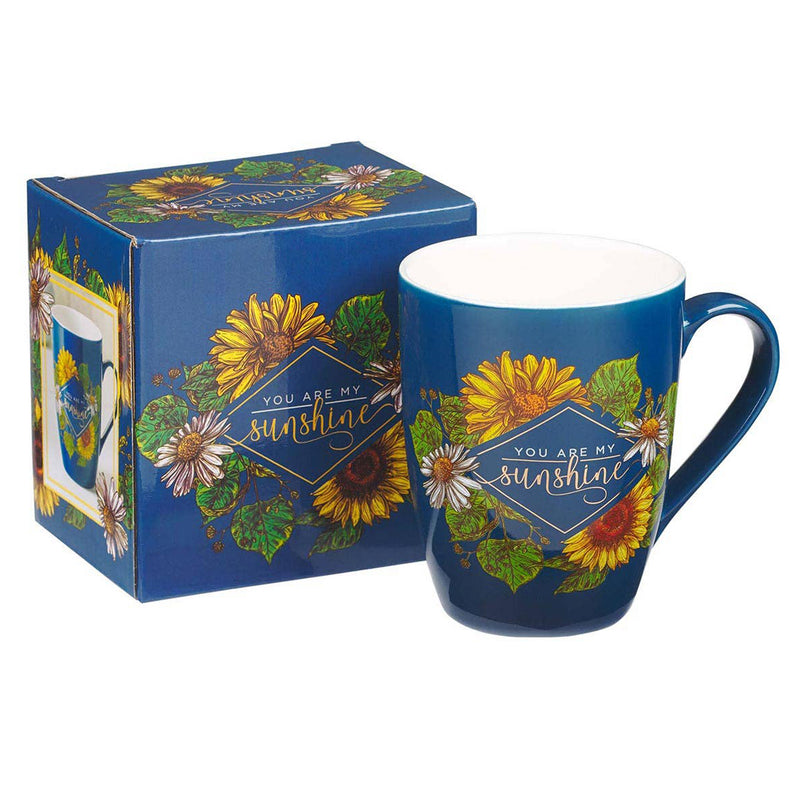 You Are My Sunshine Blue Coffee Mug (box)